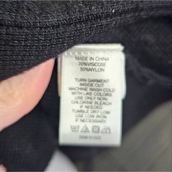 CeCe Black Knit Oversized Cardigan Blazer Size Medium - Picture 6 of 9